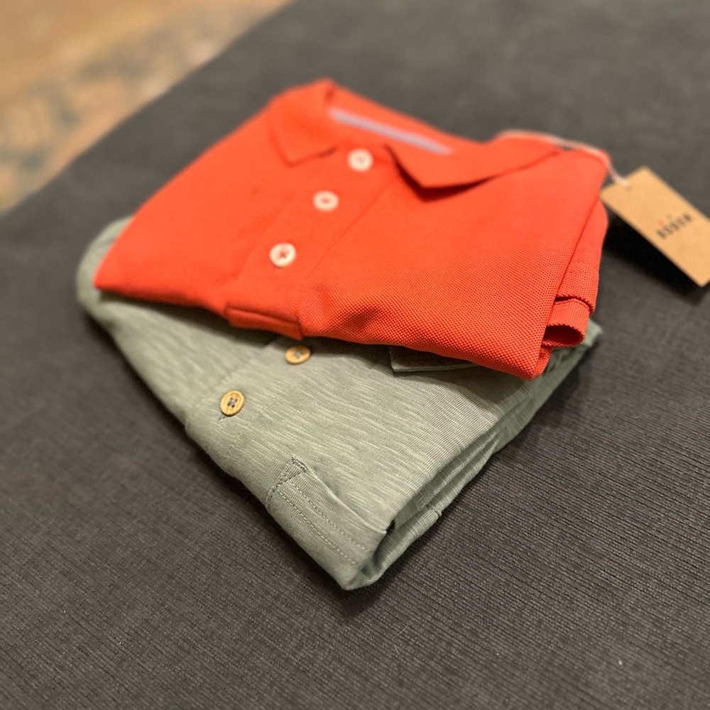 Two NWT Mini Boden polo shirts. Size 7-8. Selling them as a lot.